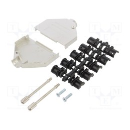 1 pcs x ENCITECH - DTZK25-M3-K - Enclosure: for D-Sub connectors, D-Sub 25pin,D-Sub HD 44pin