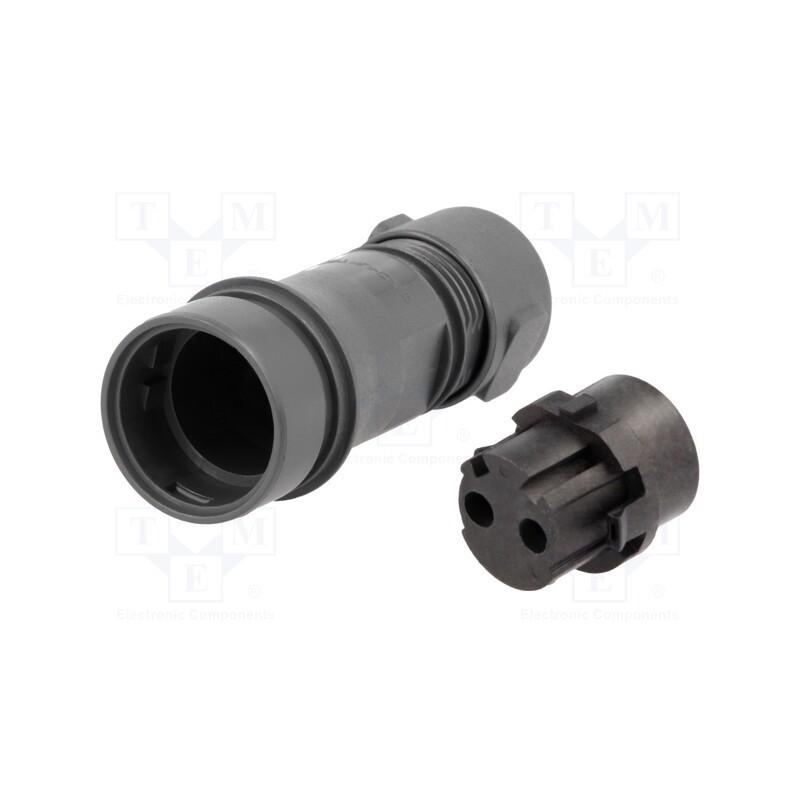 1 pcs x BULGIN - PXP6011/02S/CR/0507 - Connector: circular, plug, female, PIN: 2, w/o contacts, for cable