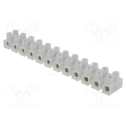 1 pcs x ELECTRO TERMINAL - 88754303 - Terminal block, screw terminal, 6÷10mm2, 450V, ways: 12, white