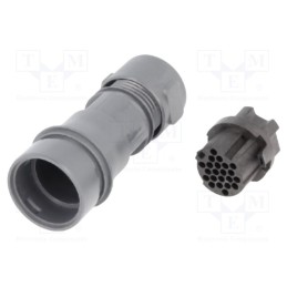 1 pcs x BULGIN - PXP6011/22S/CR/0910 - Connector: circular, plug, female, PIN: 22, w/o contacts, for cable