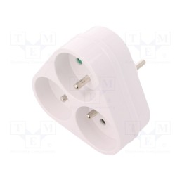 1 pcs x PLASTROL - W-97740 - Connector: AC supply, splitter, 2P+PE, 250VAC, 16A, white