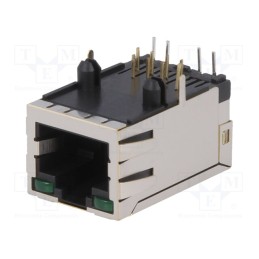 1 pcs x Amphenol Communications Solutions - LMJ2018813130DL3T1LFG - Socket, RJ45, PIN: 8, shielded,with LED, Layout: 8p8c, THT