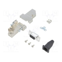 1 pcs x ENCITECH - DTSL09-SJSRG-S-HDS15-K - D-Sub, PIN: 15, plug, female, soldering, for cable, black