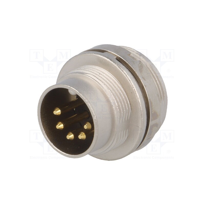 1 pcs x LUMBERG - SFV 50 - Connector: M16, socket, male, soldering, PIN: 5, 5A, 60V, IP40