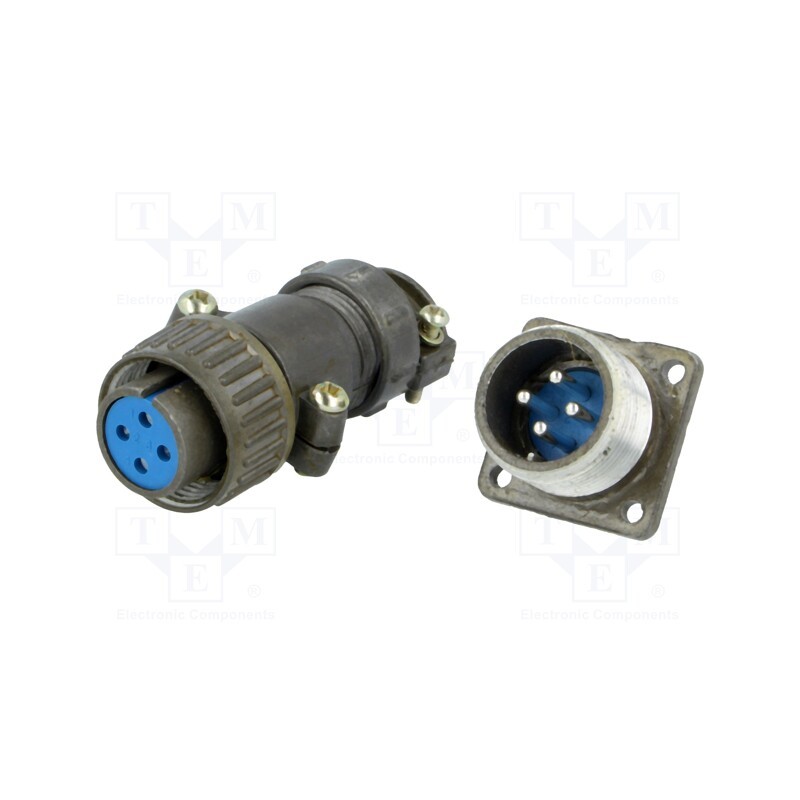 1 pcs x CONNFLY - DS1110-08-04LYP - Connector: circular, socket,plug, DS1110-08, male,female, PIN: 4