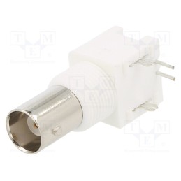 1 pcs x AMPHENOL RF - 031-5486-1010 - Socket, BNC, female, angled 90°, 50Ω, THT, polypropylene, -40÷85°C