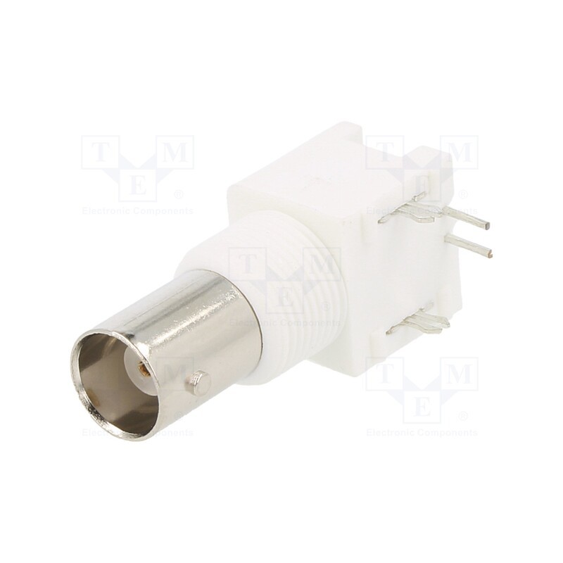 1 pcs x AMPHENOL RF - 031-5486-1010 - Socket, BNC, female, angled 90°, 50Ω, THT, polypropylene, -40÷85°C
