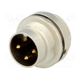 1 pcs x LUMBERG - 0314 03 - Connector: M16, socket, male, soldering, PIN: 3, 5A, 250V, IP68