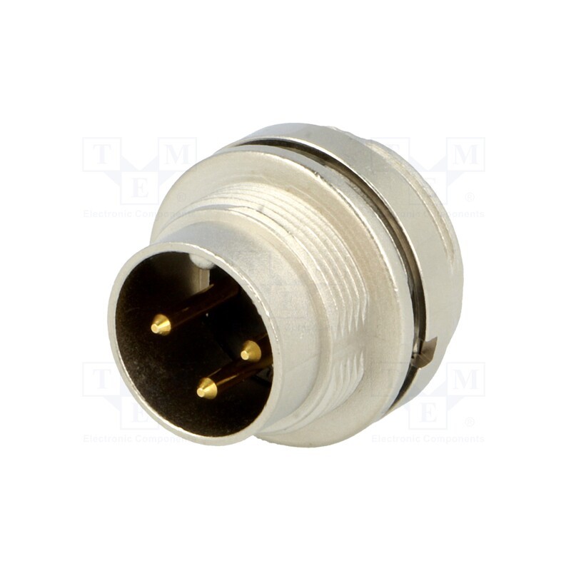 1 pcs x LUMBERG - 0314 03 - Connector: M16, socket, male, soldering, PIN: 3, 5A, 250V, IP68