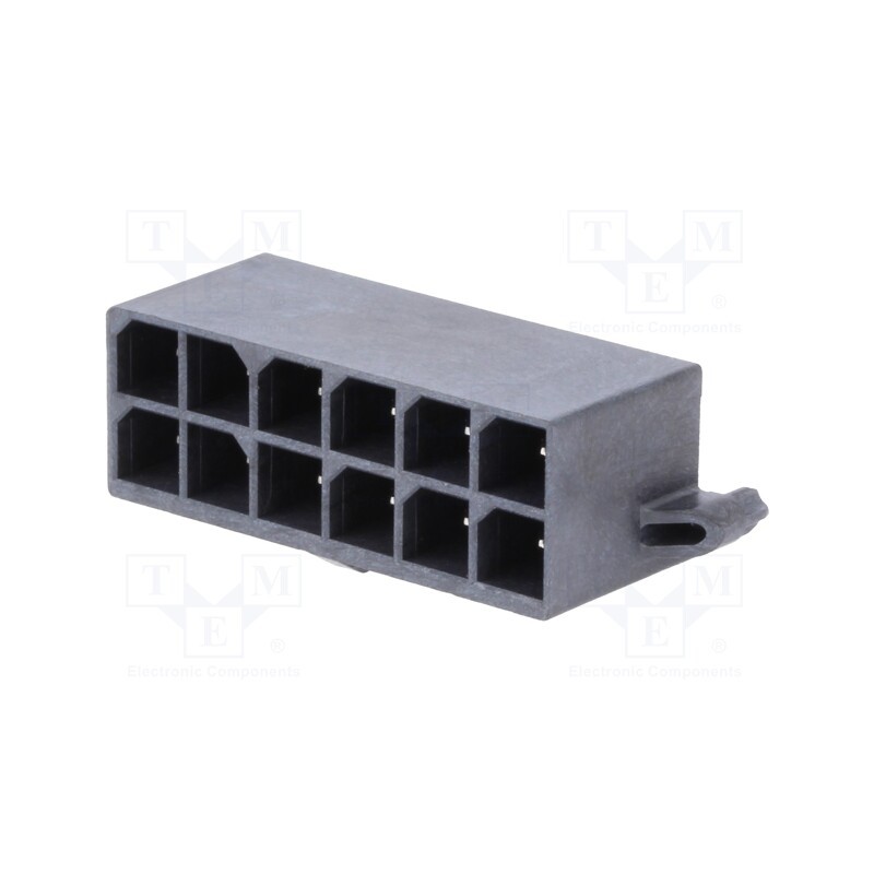 1 pcs x MOLEX - 768290012 - Socket, wire-board, male, Mega-Fit, 5.7mm, PIN: 12, UL94V-0, 23A
