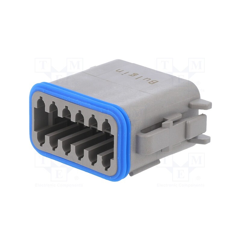 1 pcs x BULGIN - PX0100S12AGY - Connector: wire-wire, PX0, female, plug, for cable, PIN: 12, grey