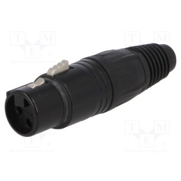 1 pcs x NEUTRIK - NC3FX-BAG - Plug, XLR, female, PIN: 3, straight, for cable, soldering, 3.5÷8mm, X
