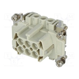 1 pcs x ILME - CNEF 06 T - Connector: HDC, female, CNE, PIN: 6, 6+PE, size 44.27, 16A, 500V