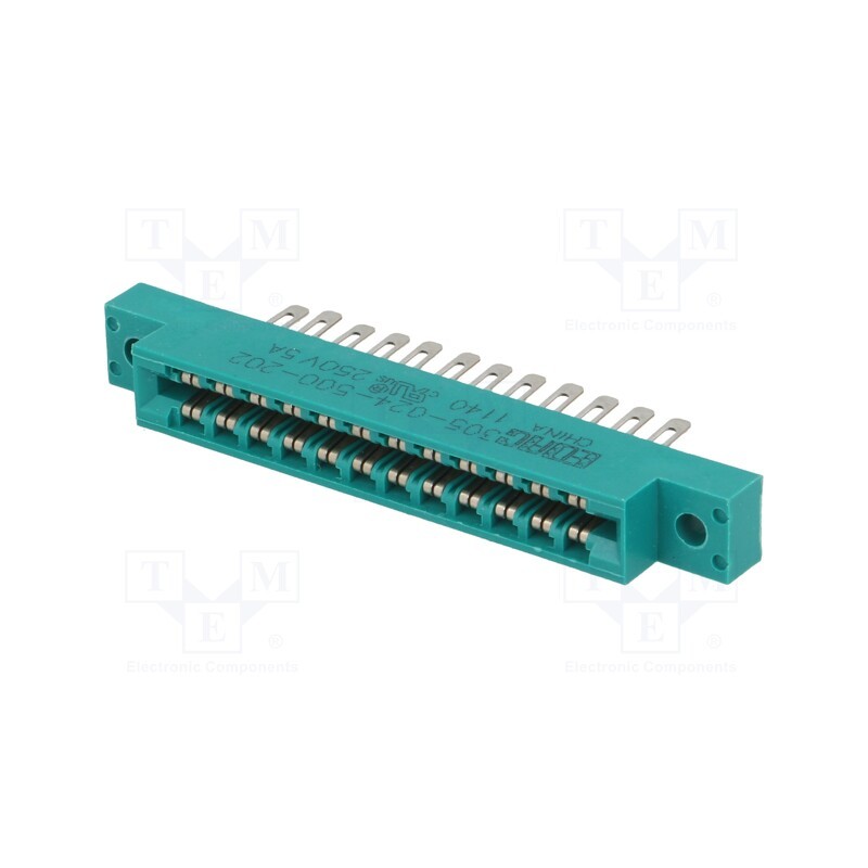 1 pcs x EDAC - 305-024-500-202 - Card edge, PIN: 24, soldering, for panel mounting,for cable, 305
