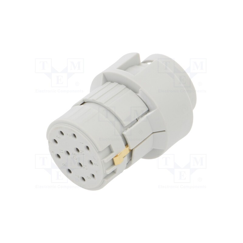 1 pcs x HARTING - 9151123121 - Connector: M23, contact insert, PIN: 12, female, crimped, 200V, 8A