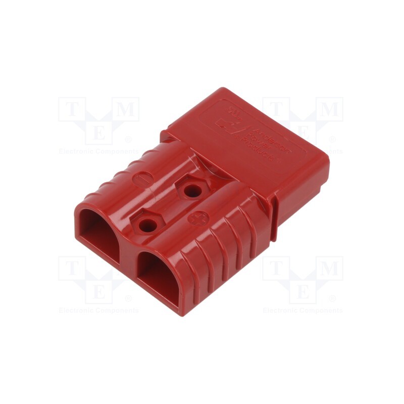 1 pcs x ANDERSON POWER PRODUCTS - P992G1-BK - Plug, DC supply, SB® 50, hermaphrodite, for cable, crimped, red