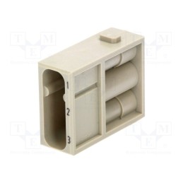 1 pcs x HARTING - 9140033001 - Connector: HDC, module, male, Han-Modular®, PIN: 3, w/o contacts