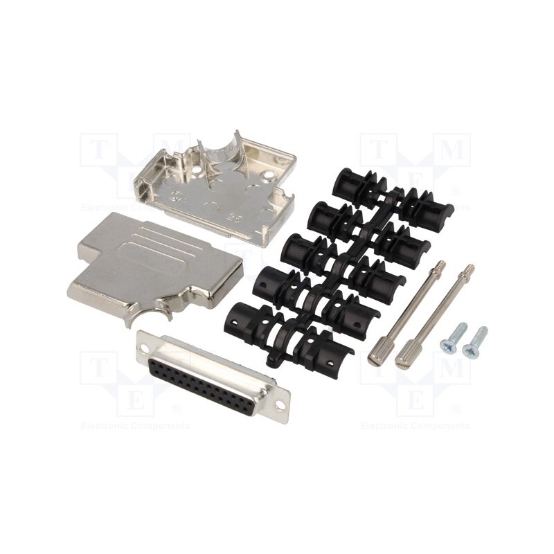 1 pcs x ENCITECH - D45ZK25-DBS-K - D-Sub, PIN: 25, plug, female, soldering, for cable, black