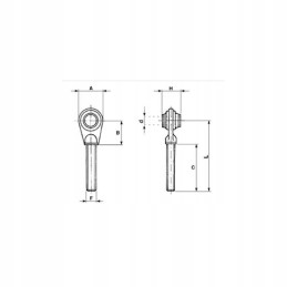 End of the hanger head fi 25 4 l220 m30x3 5 left