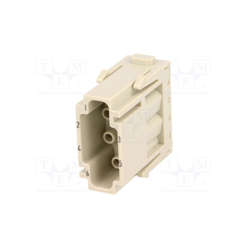 1 pcs x HARTING - 9140063001 - Connector: HDC, module, male, Han-Modular®, PIN: 6, w/o contacts