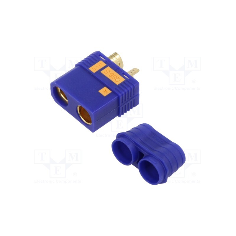 1 pcs x - XT90HW-M - Plug, DC supply, QS, female, PIN: 2, for cable, soldering, blue, 110A