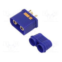 1 pcs x - XT90HW-F - Plug, DC supply, QS, male, PIN: 2, for cable, soldering, blue, 110A
