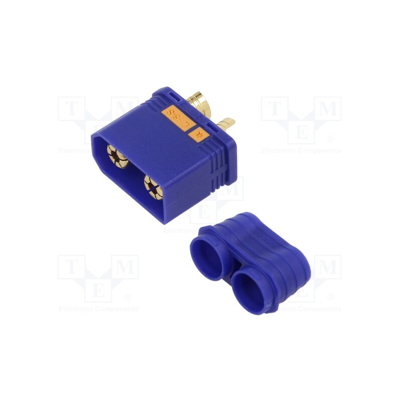 1 pcs x - XT90HW-F - Plug, DC supply, QS, male, PIN: 2, for cable, soldering, blue, 110A