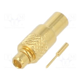 1 pcs x AMPHENOL RF - 262112 - Plug, MMCX, male, straight, 50Ω, soldering, for cable, PTFE