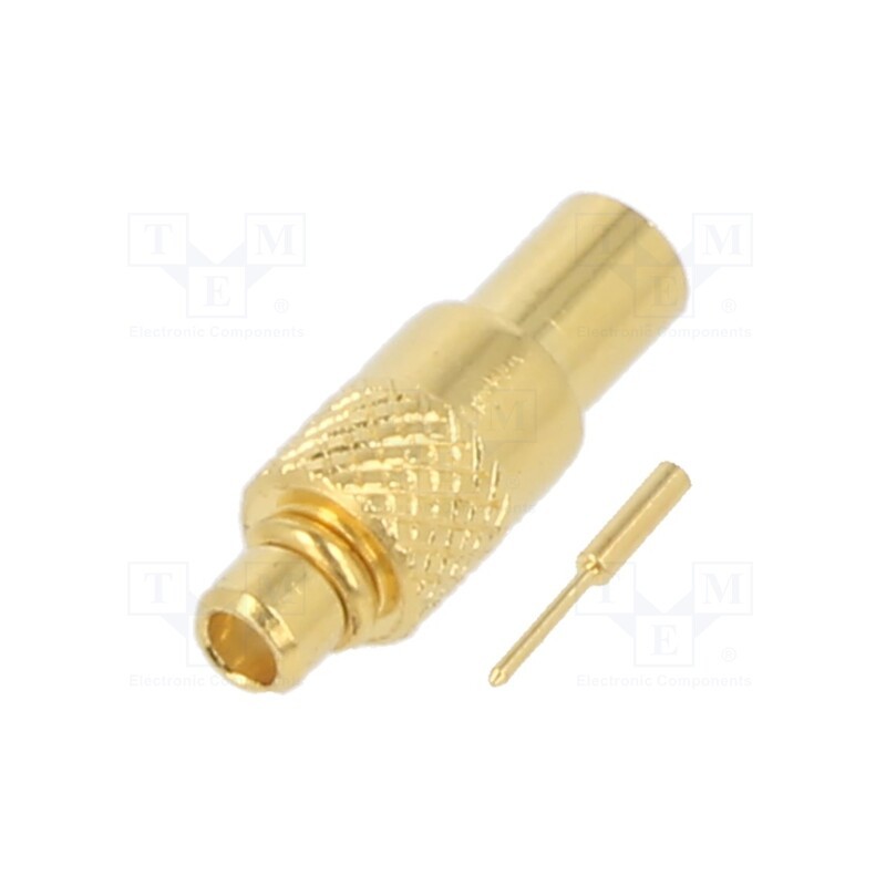 1 pcs x AMPHENOL RF - 262112 - Plug, MMCX, male, straight, 50Ω, soldering, for cable, PTFE