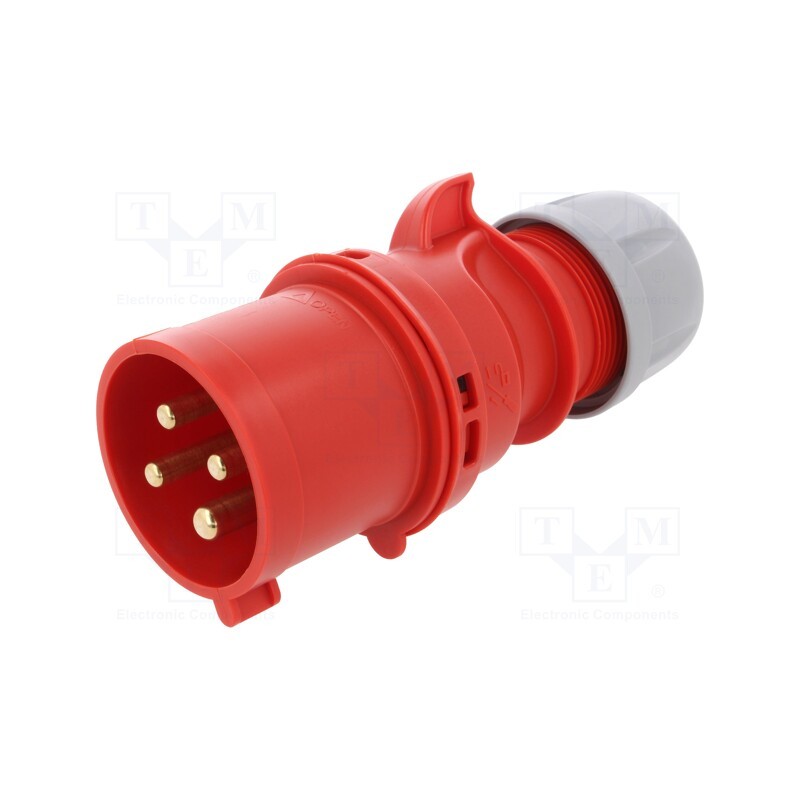 1 pcs x PCE - 024-6 - Connector: AC supply 3-phase, plug, male, 32A, 400VAC, IEC 60309