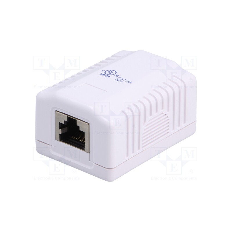 1 pcs x LOGILINK - NP0073 - Socket, RJ45, Cat: 6a, shielded,single, Layout: 8p8c, RJ45 socket