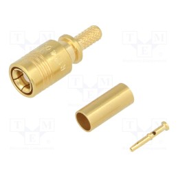 1 pcs x RADIALL - R114082000 - Plug, SMB, female, straight, 50Ω, RG174,RG179,RG316, 2.6mm, crimped