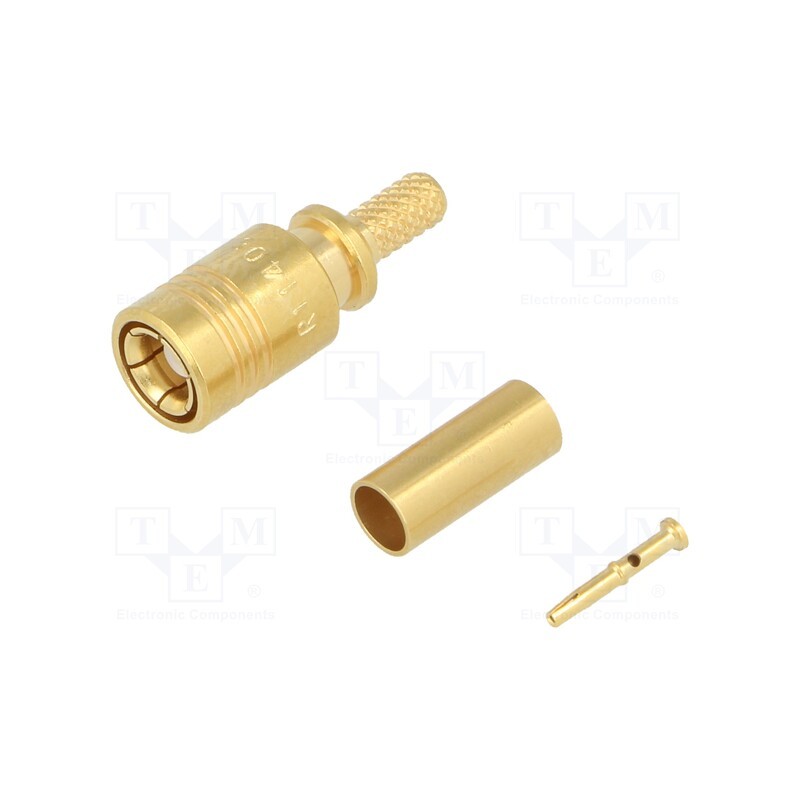 1 pcs x RADIALL - R114082000 - Plug, SMB, female, straight, 50Ω, RG174,RG179,RG316, 2.6mm, crimped