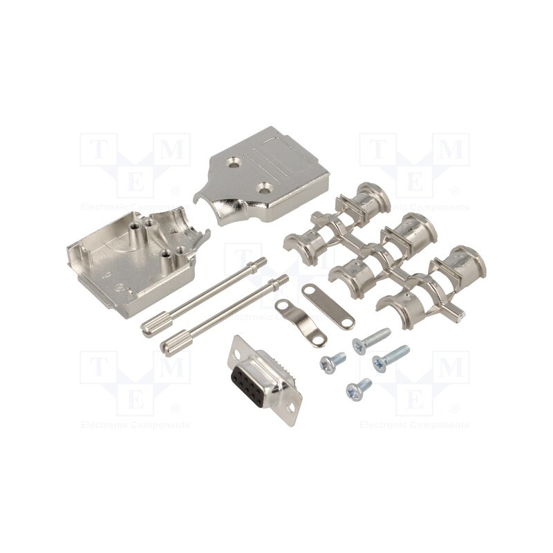 1 pcs x ENCITECH - 6355-0006-11 - D-Sub, PIN: 9, plug, female, straight, soldering, for cable, black