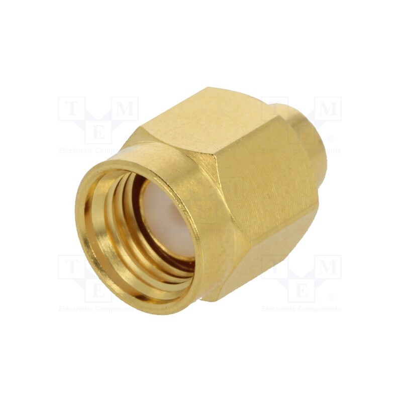 1 pcs x AMPHENOL RF - 132102 - Plug, SMA, male, straight, 50Ω, soldering, for cable, PTFE
