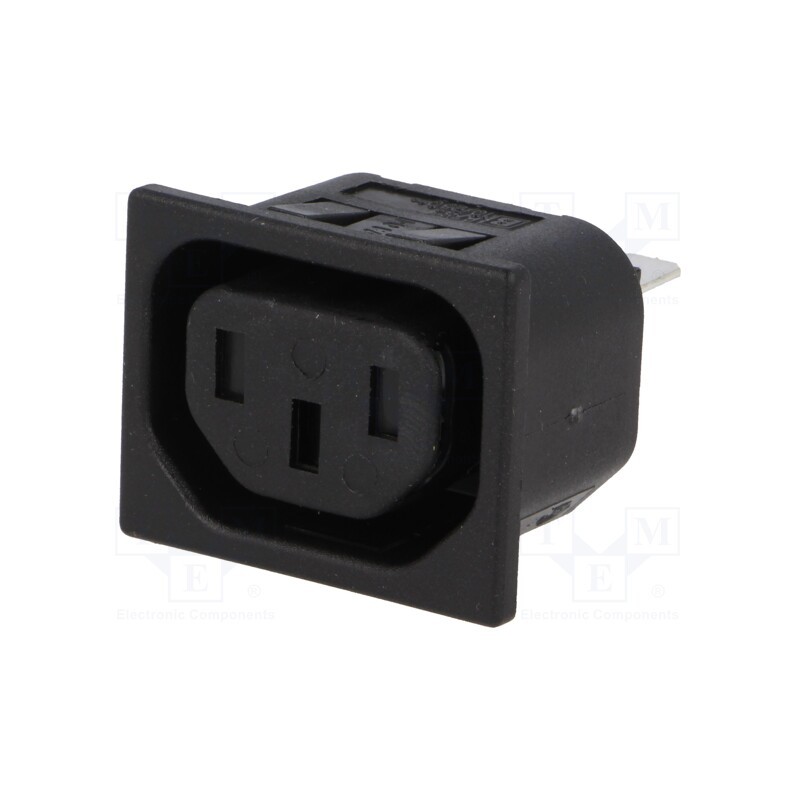 1 pcs x BULGIN - PX0783/10/63 - Connector: AC supply, socket, female, 10A, 250VAC, C13 (F), max.1mm