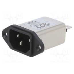 1 pcs x SCHAFFNER - FN9222-15-06 - Connector: AC supply, socket, male, 15A, 250VAC, C14 (E), -25÷85°C