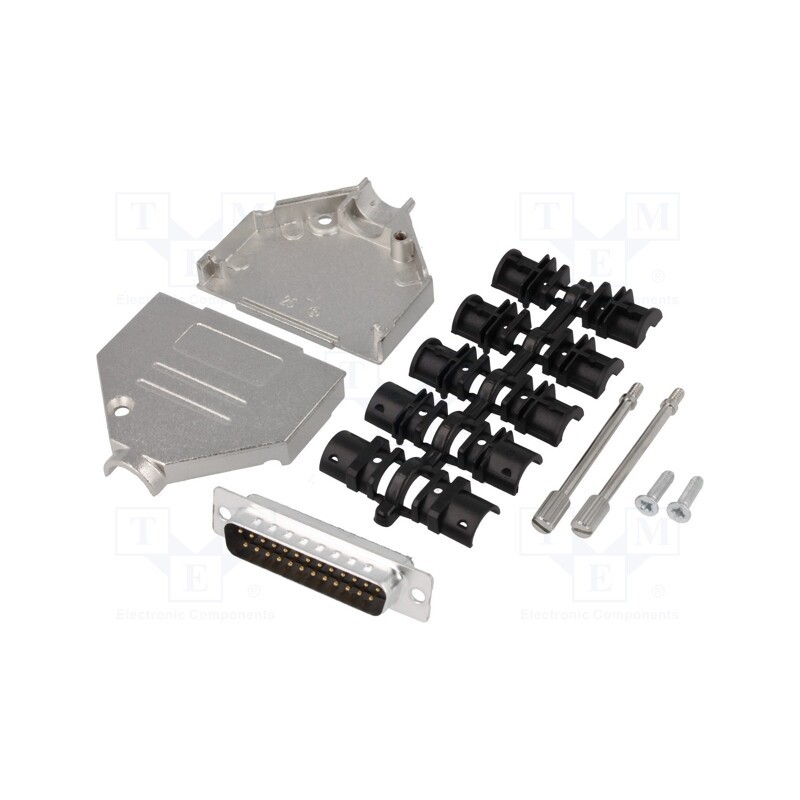 1 pcs x ENCITECH - DTZK25-DBP-K - D-Sub, PIN: 25, plug, male, soldering, for cable, black