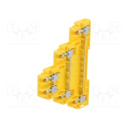 1 pcs x POKu00d3J - A03-0001 - Splice terminal: rail, 0.5÷4mm2, ways: 3, terminals: 6, yellow, TS35