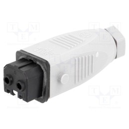 1 pcs x HIRSCHMANN - 930621106 STAK 2 - Connector: rectangular, ST, plug, female, PIN: 2, tinned, IP54, 16A