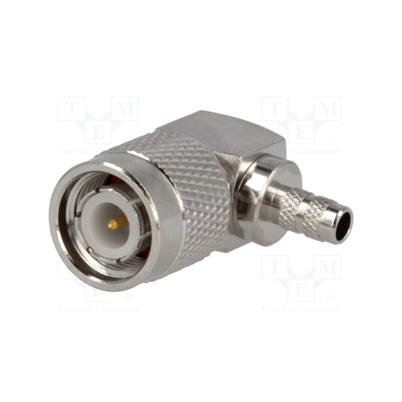1 pcs x AMPHENOL RF - T1112A1-ND3G-1-50 - Plug, TNC, male, angled 90°, 50Ω, crimped, for cable, POM, Vswr: 1.35