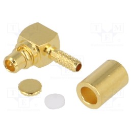 1 pcs x AMPHENOL RF - MMCX1112A1-3GT30G-14-50 - Plug, MMCX, male, angled 90°, 50Ω, RG178(A,B),RG196(A), crimped