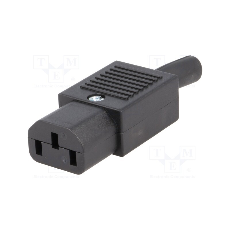1 pcs x BULGIN - PX0587 - Connector: AC supply, plug, female, 10A, 250VAC, IEC 60320, C13 (F)