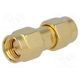 1 pcs x AMPHENOL RF - SMA2071A1-3GT50G-50 - Coupler, SMA male,both sides, straight, 50Ω, PTFE, gold-plated