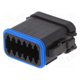 1 pcs x BULGIN - PX0105S12ABK - Connector: wire-wire, PX0, female, plug, for cable, PIN: 12, black