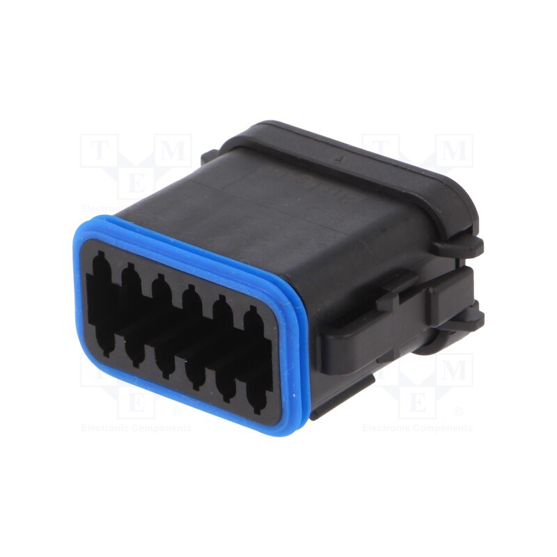 1 pcs x BULGIN - PX0105S12ABK - Connector: wire-wire, PX0, female, plug, for cable, PIN: 12, black