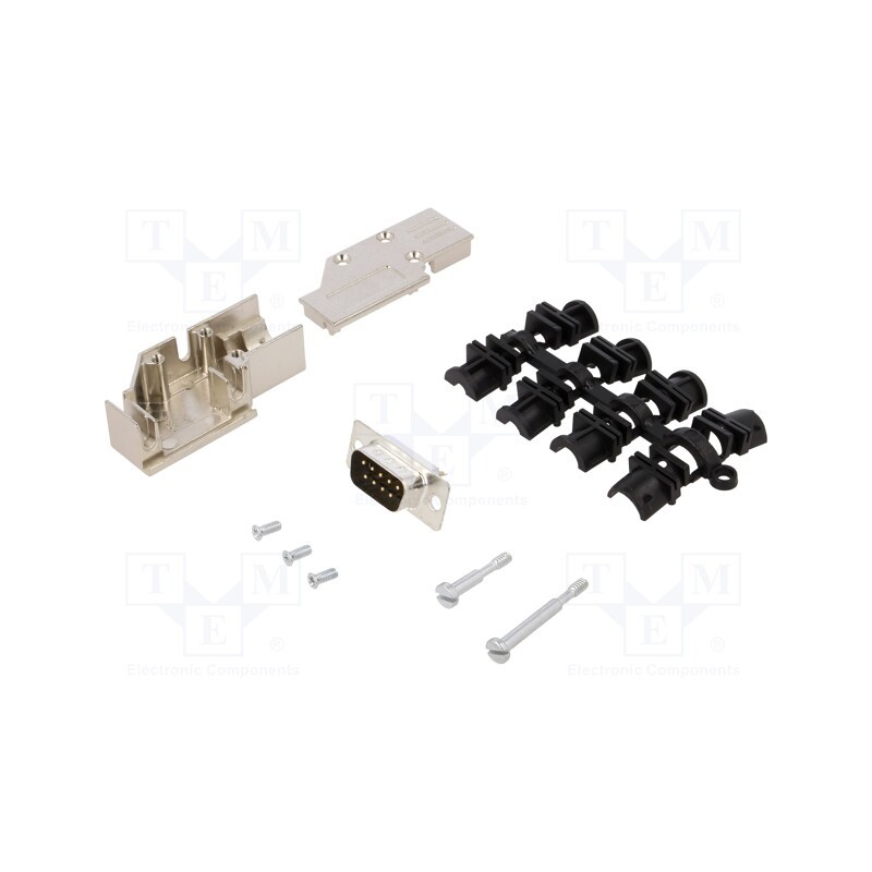 1 pcs x MH CONNECTORS - MHDCMR9-DB9P-K - D-Sub, PIN: 9, plug, male, angled 90°, soldering, for cable