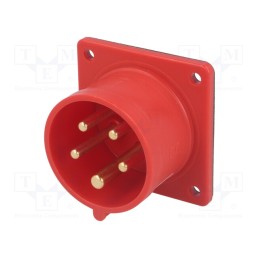 1 pcs x PCE - 615-6 - Connector: AC supply 3-phase, socket, male, 16A, 400VAC, IEC 60309