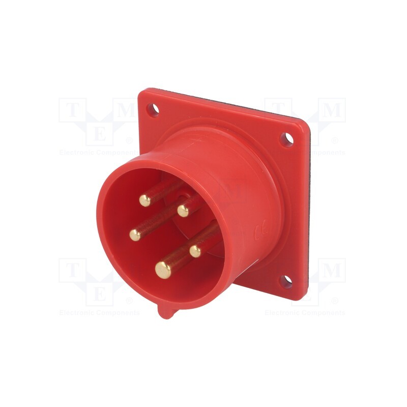 1 pcs x PCE - 615-6 - Connector: AC supply 3-phase, socket, male, 16A, 400VAC, IEC 60309