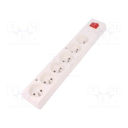 1 pcs x JONEX - 5907570005280 - Connector: AC supply, female, splitter, 2P+PE, 250VAC, 16A, white